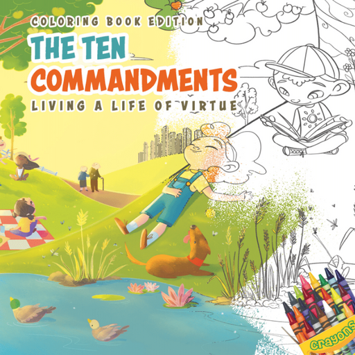 The Ten Commandments: Living a Life of Virtue (Coloring Book Edition)