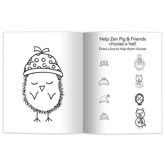 Zen Pig and Friends: Holiday Coloring and Activity Book