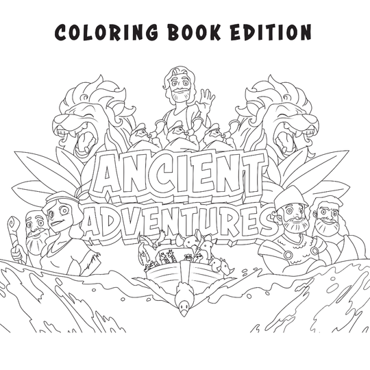 Ancient Adventures: 20 Epic Stories from the Bible (Coloring Book Edition)