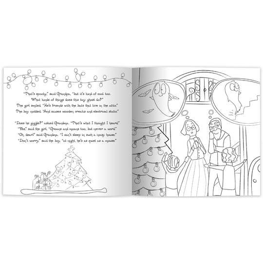 The Super Tiny Ghost: A Merry Christmas Surprise (Coloring Book Edition)